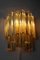 Große goldgelbe Wandlampe aus Glas von Paolo Venini, 1960er 2