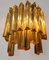 Große goldgelbe Wandlampe aus Glas von Paolo Venini, 1960er 12
