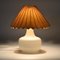 Danish White Glass Table Lamp, 1980s 4