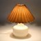 Danish White Glass Table Lamp, 1980s 6