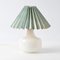 Danish White Glass Table Lamp, 1980s 3