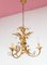 Vintage Italian Gilded Chandelier, 1950s, Image 1