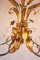Lámpara de araña italiana vintage dorada, años 50, Imagen 4