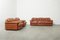 Cognac Leather Arizona Sofa and Easy Chairs attributed to Vavassori, Monza, Italy, 1970s, Set of 3, Image 2