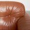 Cognac Leather Arizona Sofa and Easy Chairs attributed to Vavassori, Monza, Italy, 1970s, Set of 3 19