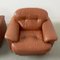 Cognac Leather Arizona Sofa and Easy Chairs attributed to Vavassori, Monza, Italy, 1970s, Set of 3 15