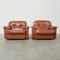 Cognac Leather Arizona Sofa and Easy Chairs attributed to Vavassori, Monza, Italy, 1970s, Set of 3, Image 14