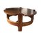 Antiker spanischer runder Konsolentisch aus Holz 1