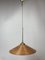 Lámpara colgante de caña partida en forma de lápiz, ratán, bambú y latón, años 70, Imagen 3
