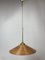 Pencil Split Reed, Rattan, Bamboo and Brass Pendant Lamp, 1970s, Image 3