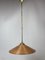 Pencil Split Reed, Rattan, Bamboo and Brass Pendant Lamp, 1970s, Image 2