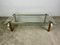 Vintage Italian Coffee Table in Brass and Iron, 1980s 2