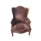English Walnut and Velvet Upholstered Armcairs, Set of 2, Image 6