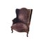 English Walnut and Velvet Upholstered Armcairs, Set of 2, Image 4