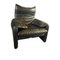 Maralunga Armchair in Black Leather by Vico Magistretti for Cassina 3