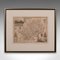Antique Framed Lithographic Map of Hertfordshire, England 1