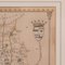Antike gerahmte lithografische Karte von Hertfordshire, England 11