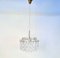 Lámpara colgante con discos de vidrio acrílico suspendidos y aros de latón, Alemania, años 60, Imagen 3