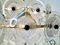 Lampada a sospensione con dischi in vetro acrilico e cornici ad anello in ottone, Germania, anni '60, Immagine 6