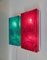 Lampade da parete Pop Art rosse e verdi di Uwe Mersch Design, anni '70, set di 2, Immagine 9