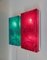 Pop Art Wall Lights in Red and Green from Uwe Mersch Design, 1970s, Set of 2 9