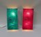 Lampade da parete Pop Art rosse e verdi di Uwe Mersch Design, anni '70, set di 2, Immagine 8