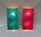 Pop Art Wall Lights in Red and Green from Uwe Mersch Design, 1970s, Set of 2 8