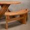 Model T21D Dining Table in Oak by Pierre Chapo, France 10