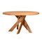 Model T21D Dining Table in Oak by Pierre Chapo, France 1