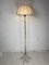 Mid-Century Stehlampe aus Messing in Bambus-Optik mit Pilzschirm von Maison Baguès, Frankreich, 1950er 2