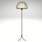 Mid-Century Faux Bamboo Brass Floor Lamp with Mushroom Shade from Maison Baguès, France, 1950s 1