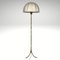 Mid-Century Faux Bamboo Brass Floor Lamp with Mushroom Shade from Maison Baguès, France, 1950s, Image 1