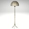 Mid-Century Faux Bamboo Brass Floor Lamp with Mushroom Shade from Maison Baguès, France, 1950s, Image 3