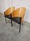 Costes Model Chairs with Black Tinted Metal Structure, Black Leather Seat and Bamboo-Effect Wood Back by Philippe Starck, 1980s, Set of 2 11