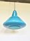 Mid-Century Italian Blue Pendant Lamp from Vistosi, 1950s, Image 4