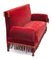 Rotes Vintage Elsässer Sofa 9