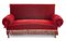 Rotes Vintage Elsässer Sofa 1