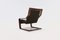 Scandinavian Bent Wood and Leather Lounge Chair, 1960s 9