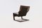 Scandinavian Bent Wood and Leather Lounge Chair, 1960s, Image 9