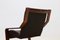 Scandinavian Bent Wood and Leather Lounge Chair, 1960s, Image 4