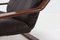 Scandinavian Bent Wood and Leather Lounge Chair, 1960s, Image 3