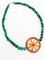 Malachite Necklace and Caltagirone Ceramic Charm with Gold Closure, 2010s 4