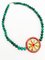 Malachite Necklace and Caltagirone Ceramic Charm with Gold Closure, 2010s 1