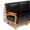 Modernes Mid-Century Lounge Sofa aus schwarzem Leder, 1960er 5