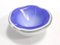 Iridescent Cornflower Blue and White Murano Glass Trinket Bowl or Ashtray, 1950s 4