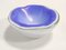 Iridescent Cornflower Blue and White Murano Glass Trinket Bowl or Ashtray, 1950s 1