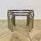 Vintage Smoked Glass and Chrome Nesting Tables, 1970s, Set of 3 4