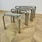 Vintage Smoked Glass and Chrome Nesting Tables, 1970s, Set of 3 1