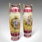 Tall Antique Austrian Stem Vases in Ceramic, Set of 2, Image 1