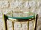 Faux Bamboo Brass and Glass Side Table, 1950s, Image 5